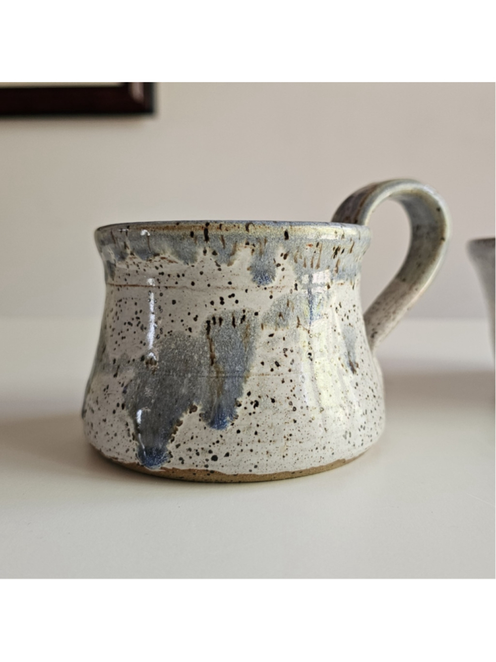 Signed Vintage Studio Pottery Soup Bowl & Mug Set Riveted Strap Handle - Picture 13 of 16